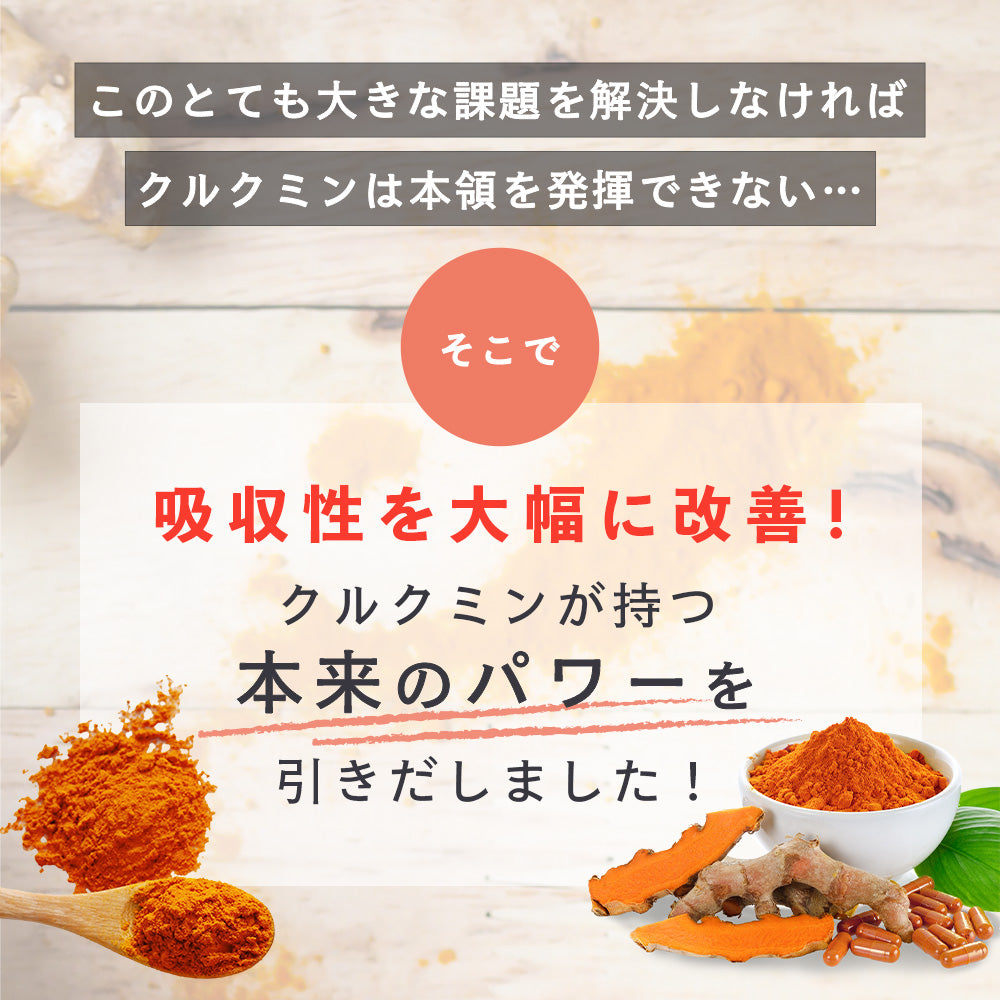 【お得な定期便】クルクルージュ 高吸収 クルクミン サプリメント 62粒