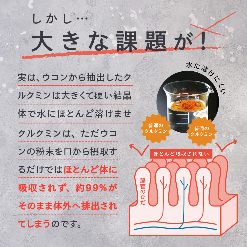 クルクルージュ 高吸収 クルクミン サプリメント 62粒  京都大学ベンチャー開発 国際特許出願