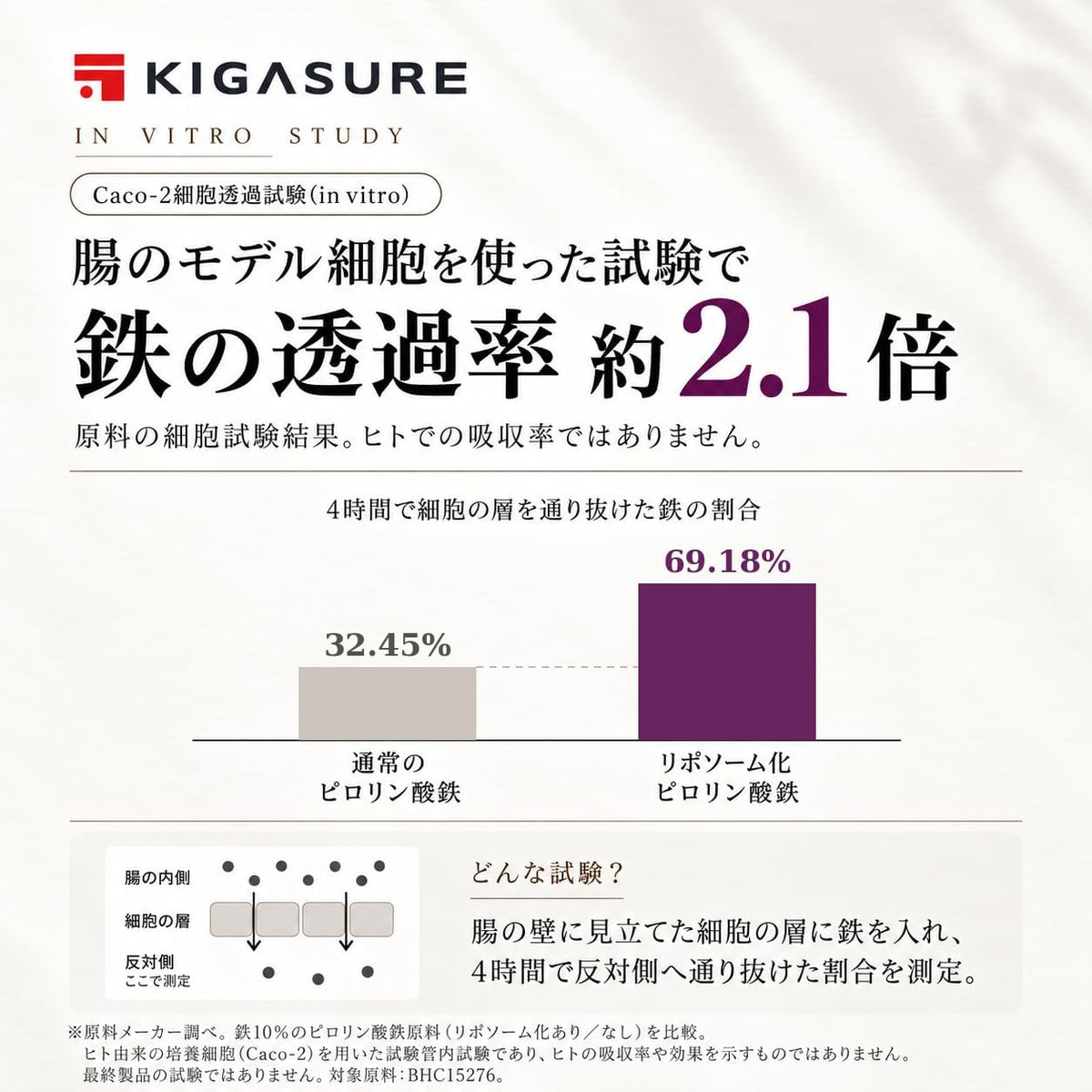 リポソーム 鉄分 サプリ 60粒 ｜鉄 15mg 葉酸 200μg ビタミンB6 1.4mg B12 4.0μg 銅 0.6mg