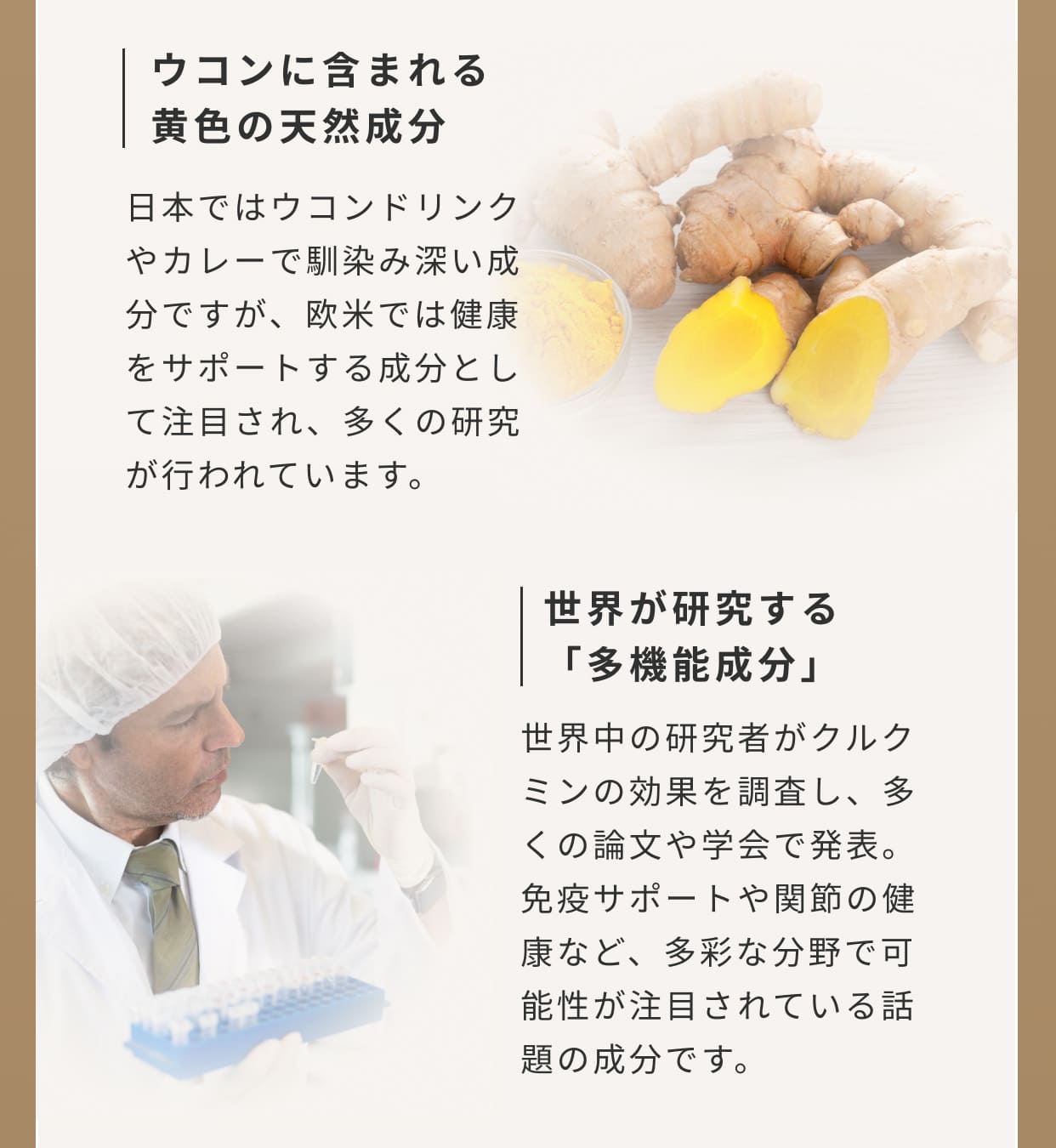 ウコンに含まれる黄色の天然成分・世界が研究する「多機能成分」